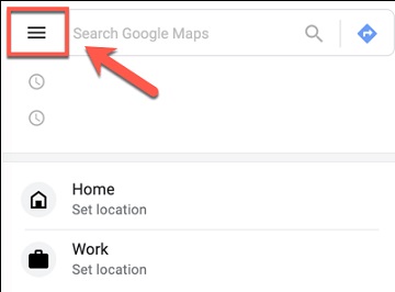 google map search settings