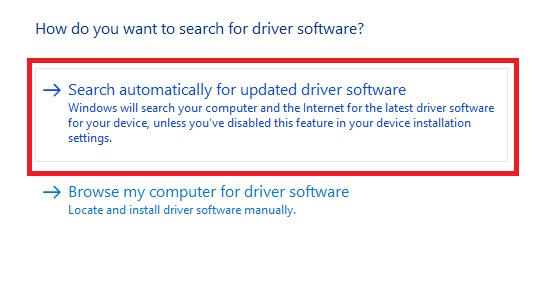 Automatically search for drivers