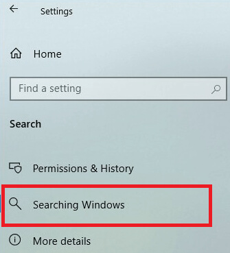 Searching window