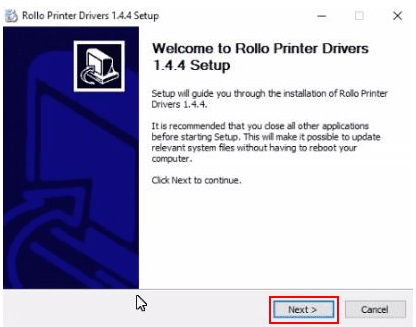 Rollo printer driver update.