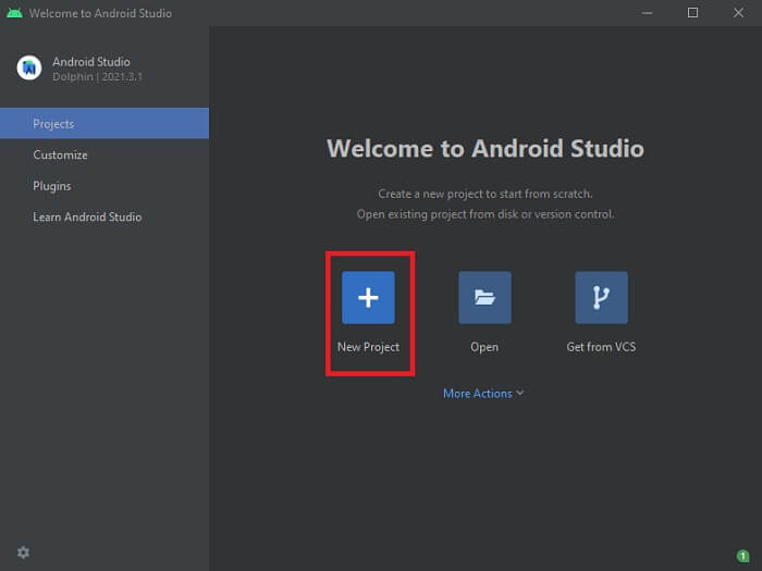Start a new Android Studio