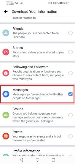 see deleted messages on messenger