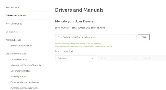 Acer-driver-download