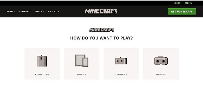 Chosse Pc to play minecraft