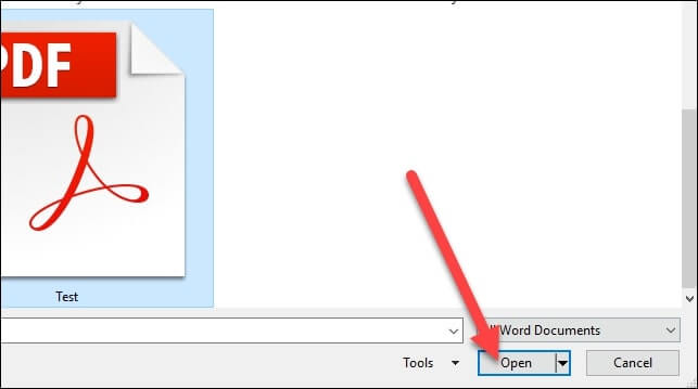 open file in word format