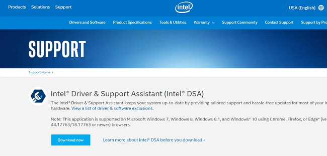 Intel-Driver-Support-Assistant