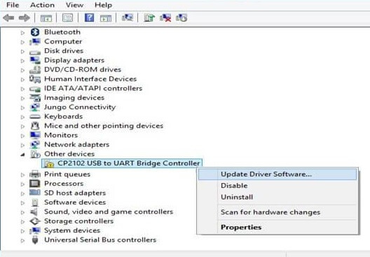 download the latest CP2102 driver
