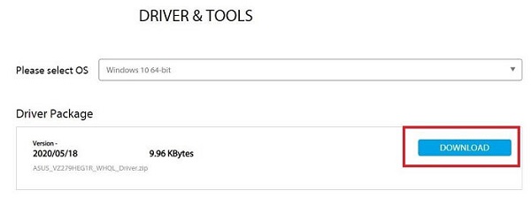 Driver and tools asus