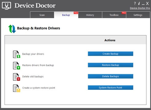 backup and restore driver