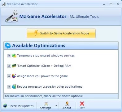 Mz Game Accelerator - Best Game Boosters and Optimizers