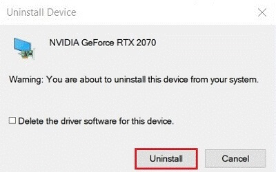 delete the driver software for this devices