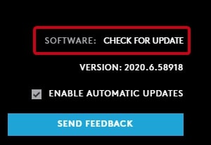 From the Settings menu choose Check for updates