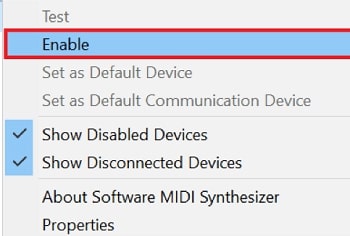 right click on the HyperX Cloud Stinger mic and select Enable from the available options