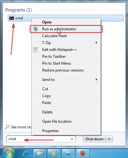 Choose “Run as administrator” from the right-click menu.