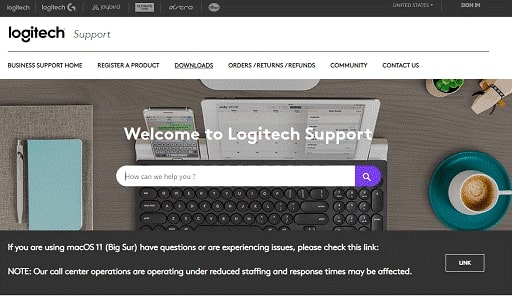 Visit the official website of Logitech G Support by clicking here