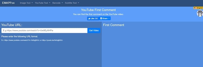 YouTube First Comment Finder