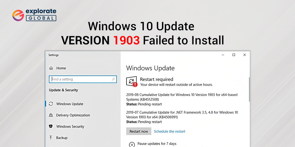How to Fix Windows 10 Update 1903 Failed to Install