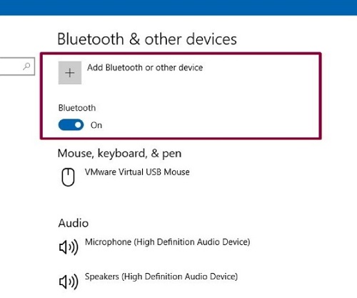 Make sure that the Bluetooth option is active