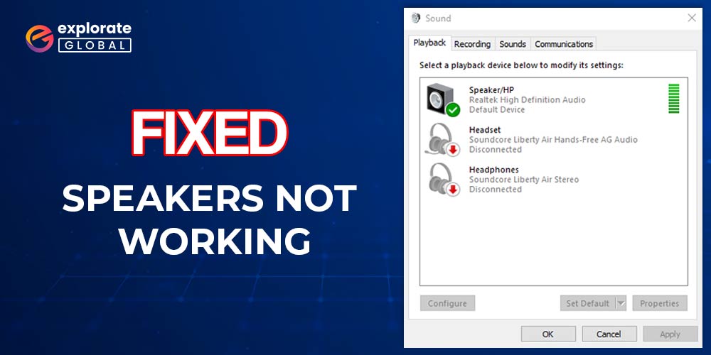 How to Fix Speakers Not Working On Windows PC/Laptop